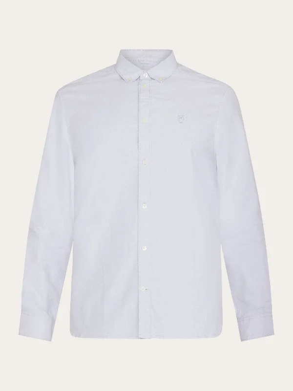 Harald Small Owl Oxford Regular Fit Shirt - GOTS/Vegan - Alloy Lumberjack