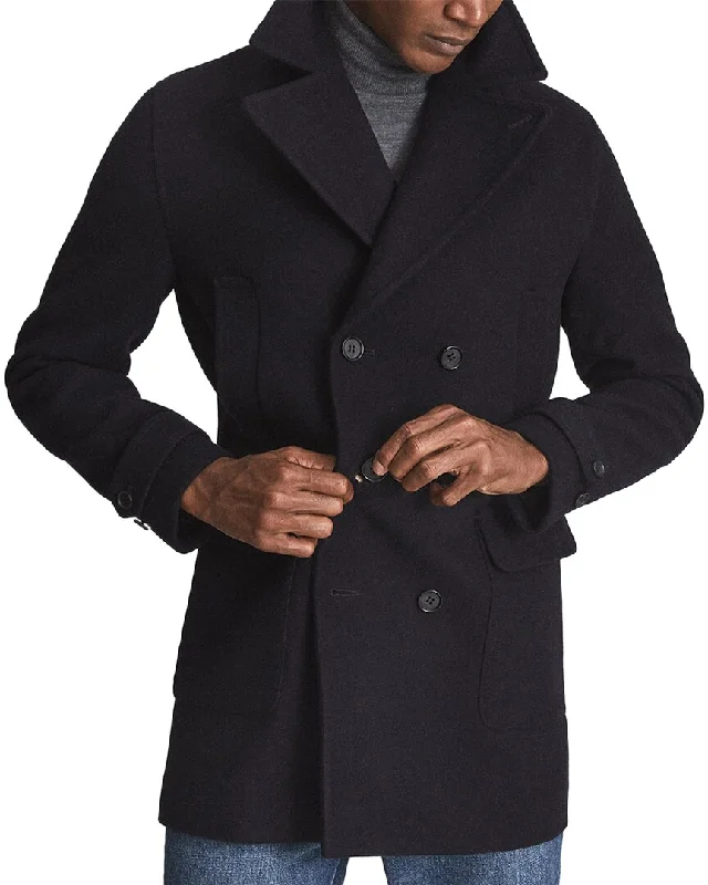 Reiss Cork Wool-Blend Peacoat Street