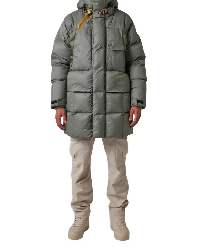 Bold Parka Puffer Jacket In Thyme Gym