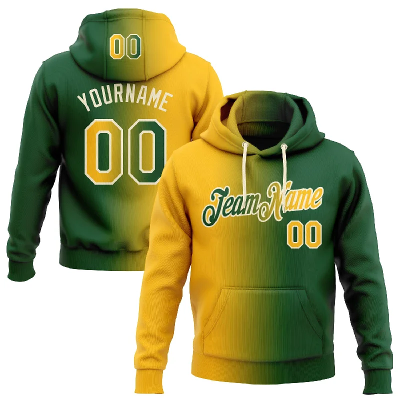 Custom Stitched Green Gold-Cream Gradient Fashion Sports Pullover Sweatshirt Hoodie Relaxed Men's Australian 