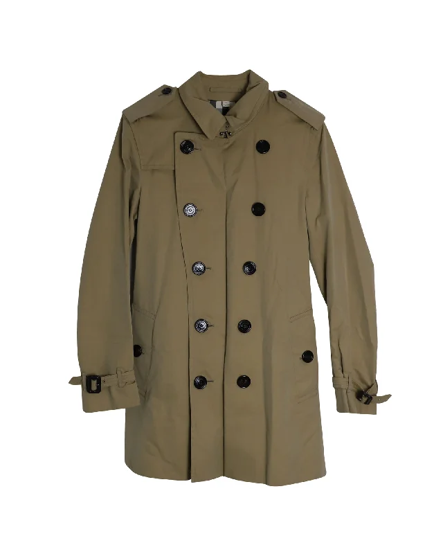 Burberry Britton Trench Coat in Honey Beige Cotton Dynamic Men's Glow