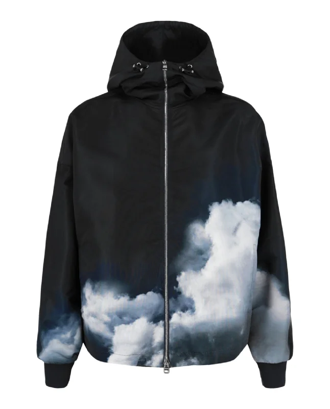 Storm Sky Print Windbreaker Refined Men's Hand