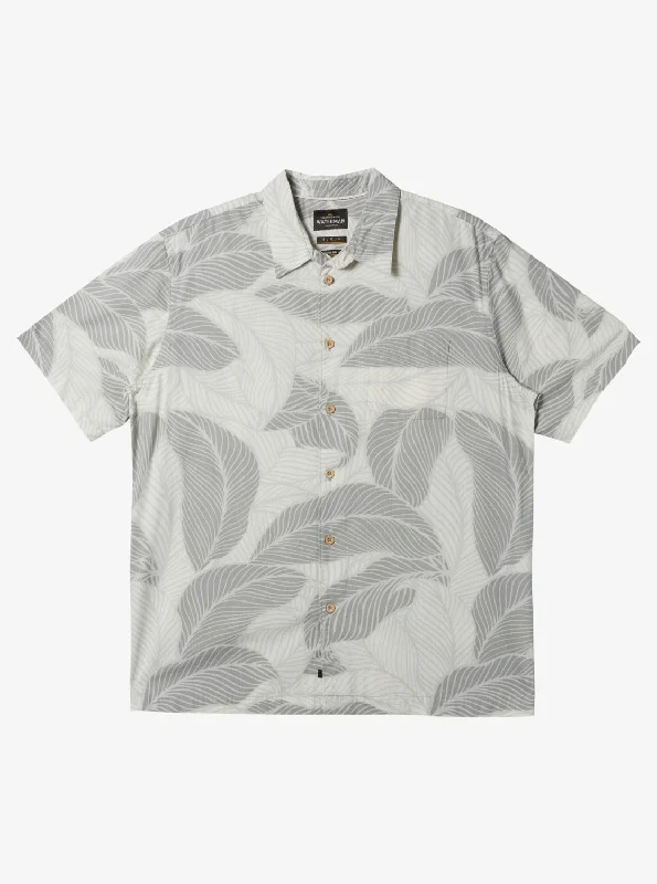 Waterman Leafer Madness Shirt - Steel Leafer Madness Woven Trendy Men's Scandinavian