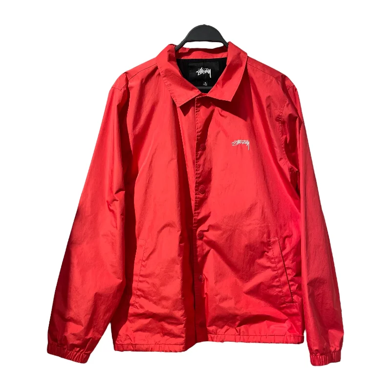 STUSSY/Jacket/M/Red/Polyester/ Refined Men's Hand