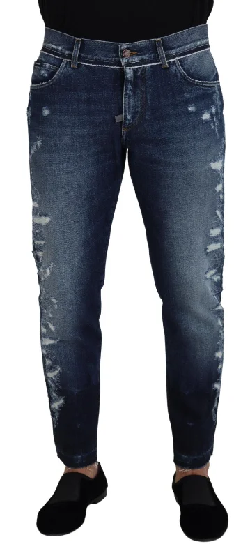 Dolce & Gabbana Elegant  Wash Regular Fit Men's Jeans Streetwear Style