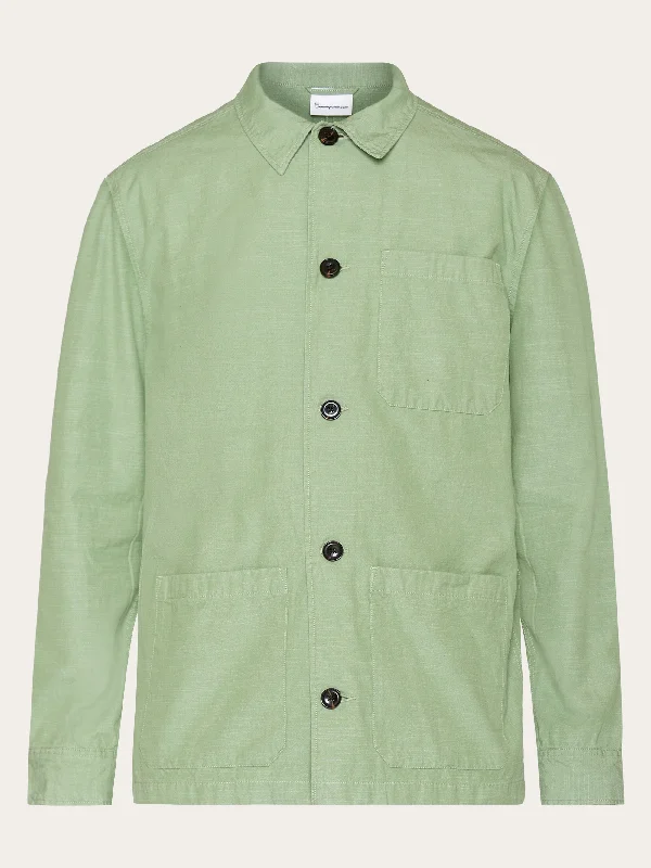 Slub yarn overshirt - GOTS/Vegan - Shale Green Relaxed Men's Beach