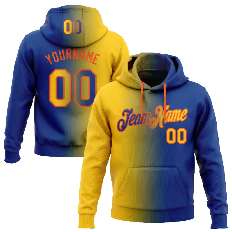 Custom Stitched Royal Yellow-Orange Gradient Fashion Sports Pullover Sweatshirt Hoodie Elegant Men's Cashmere