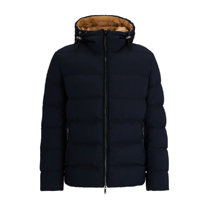 Reversible down jacket in a wool blend Traditional Men's Country