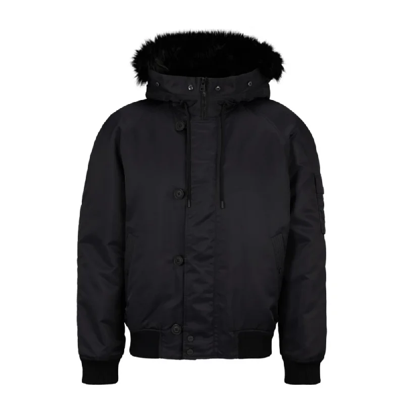 Water-repellent padded jacket with faux-fur hood lining Artistic Men's Avant