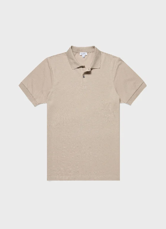 Men's Piqué Polo Shirt in Ash Grey Business