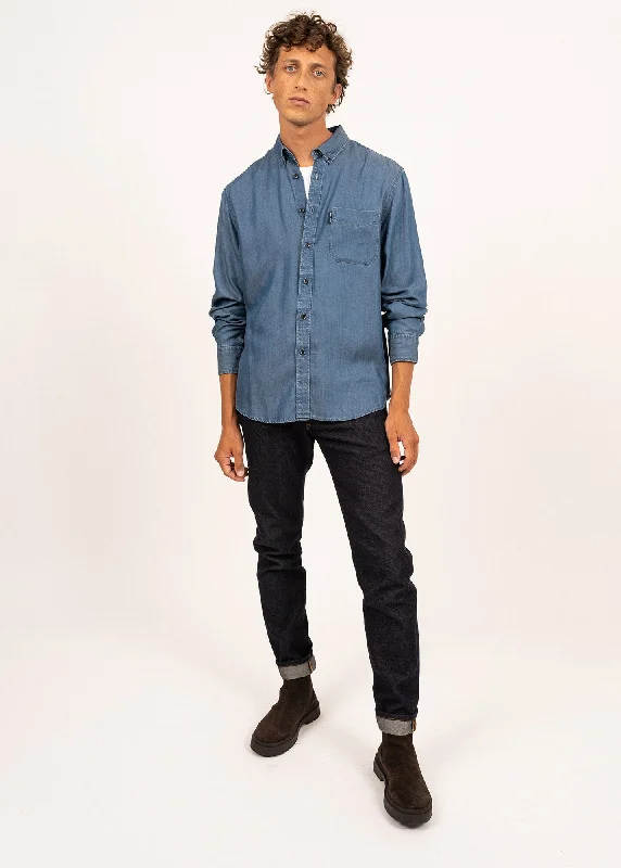 Frederic long sleeve shirt - regular fit, in chambray (CHAMBRAY) Cool Men's Skate