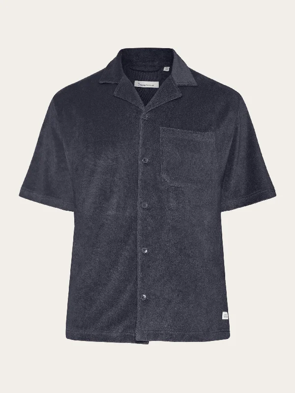 Terry loose short sleeve shirt - Night Sky Earthy Men's Sustainable 