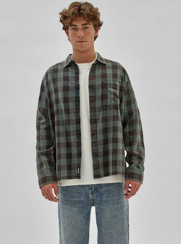 Guess Originals Flannel Long Sleeve Shirt Hip Men's Urban