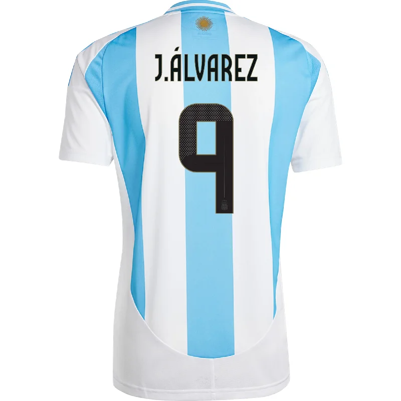 adidas Argentina Julian Alvarez Home Jersey 24/25 (White/Blue Burst) Practical Men's Quick