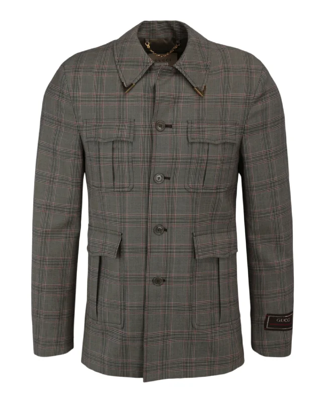 Prince of Wales Plaid Jacket Athletic Men's High