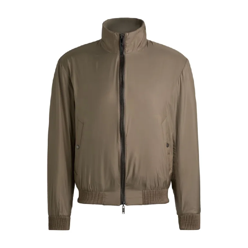 Reversible blouson jacket with water-repellent finish Stylish Men's Tropical 