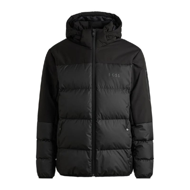 Water-repellent down jacket with detachable hood Modern Men's 