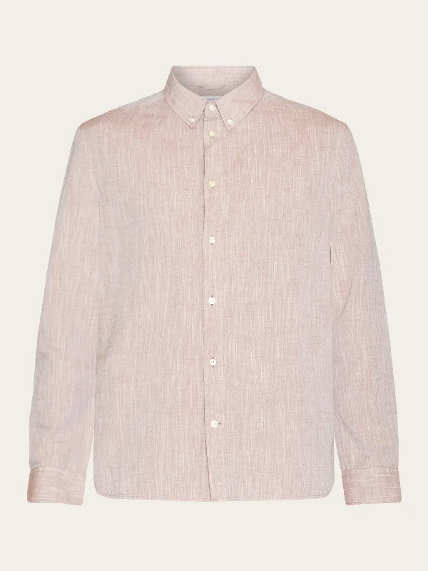 Custom fit linen shirt - Chocolate Malt Sophisticated Men's French