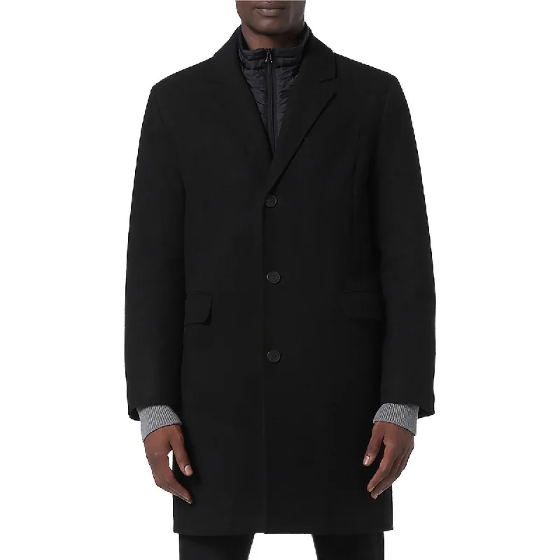 Mens Double Breasted Layered Overcoat Trendy Men's Scandinavian