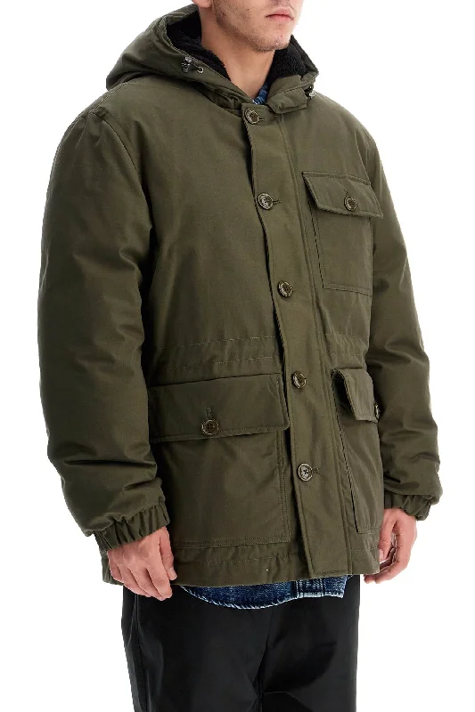 Woolrich Short Byrd Parka Monochromatic Office Style