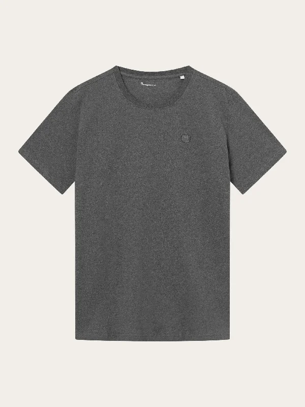 Regular fit Badge t-shirt - Dark Grey Melange Elegant Men's Cashmere