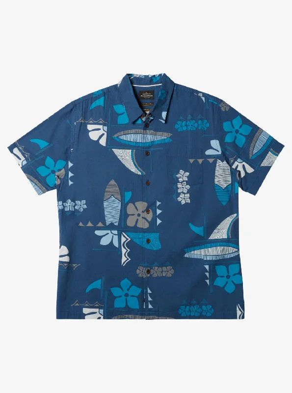 Waterman Legends Shirt - Ensign Blue Legends Woven Stylish Men's Tropical 