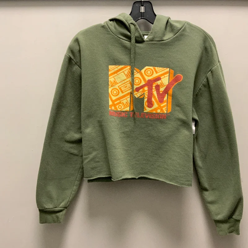 Sweatshirt Hoodie By mtv In Green, Size: M Sporty Men's Athleisure 