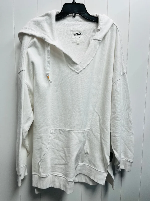 Sweatshirt Hoodie By Aerie In White, Size: L Trendy Men's Bucket