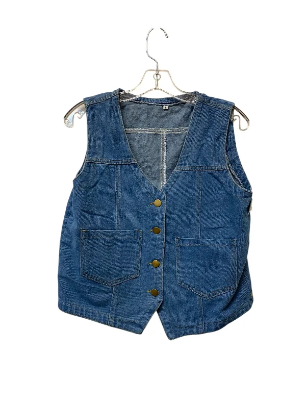 Vest Other By Clothes Mentor In Blue Denim, Size: L Polished Men's Satin