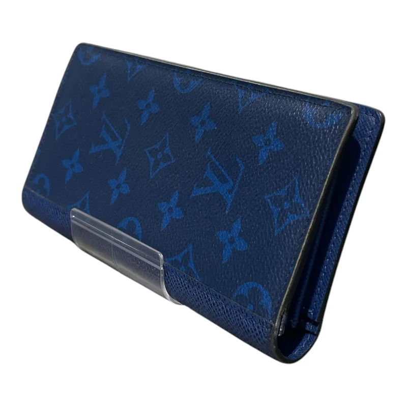 LOUIS VUITTON/Long Wallet/Monogram/Leather/BLU/TAIGARAMA Unique Men's Patch