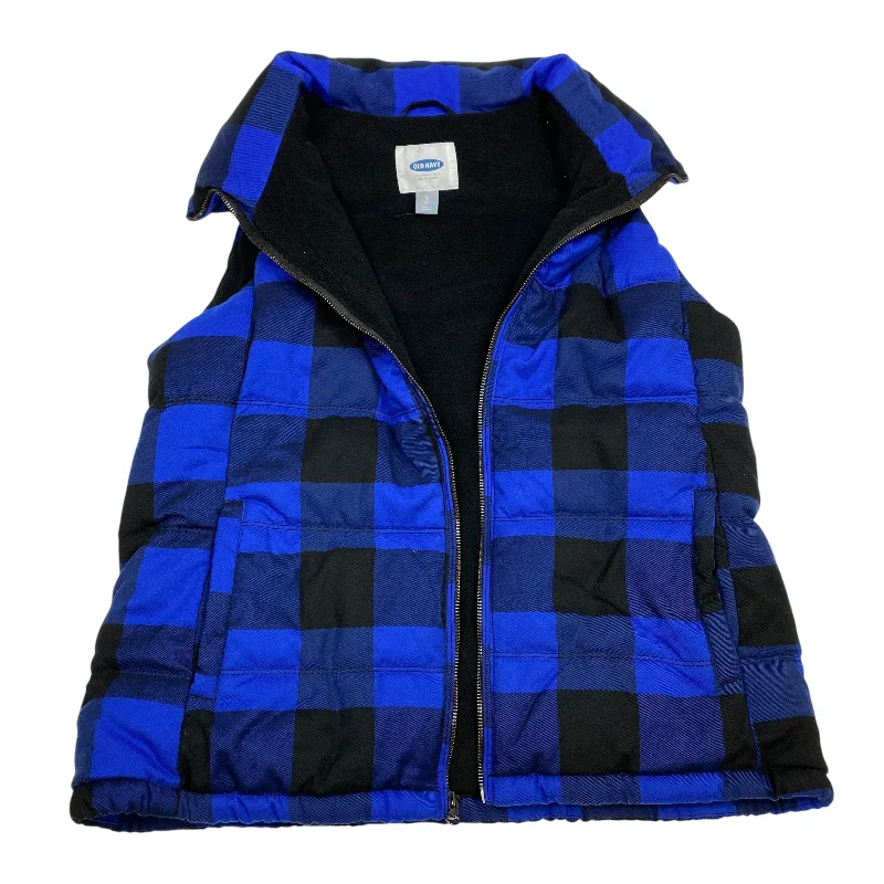 Vest Puffer & Quilted By Old Navy In Black & Blue, Size: L Minimalist Men's Casual 