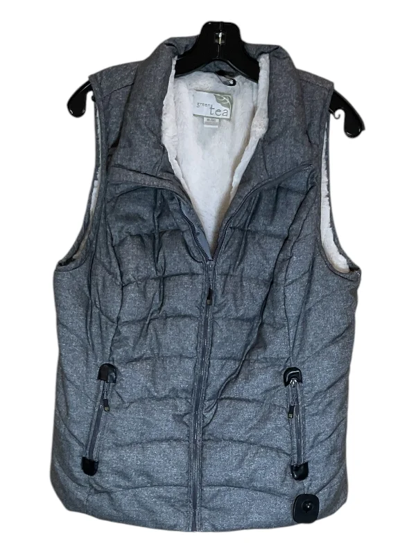 Vest Puffer & Quilted By Green Tea In Grey, Size: Xl Bold Men's Animal