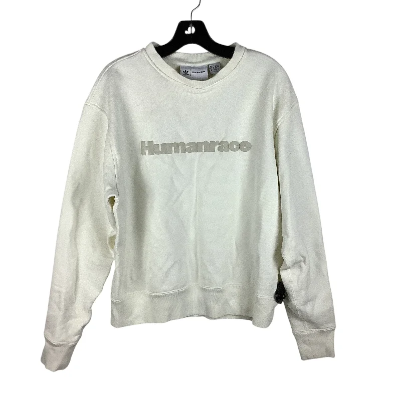 Athletic Sweatshirt Crewneck By Adidas In White, Size: M Beach