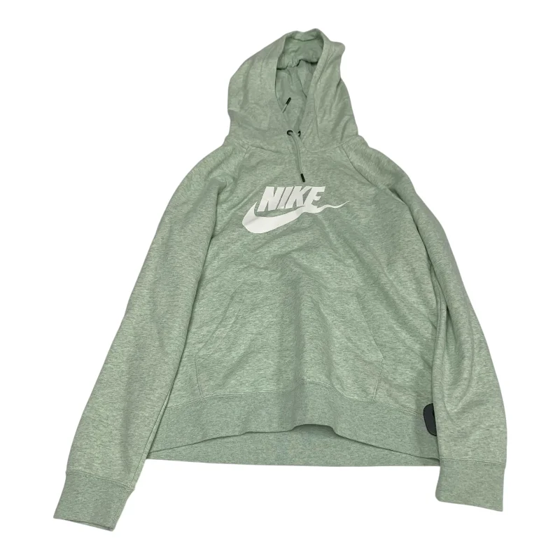 Athletic Sweatshirt Hoodie By Nike Apparel In Green, Size: M Trendy Men's Scandinavian