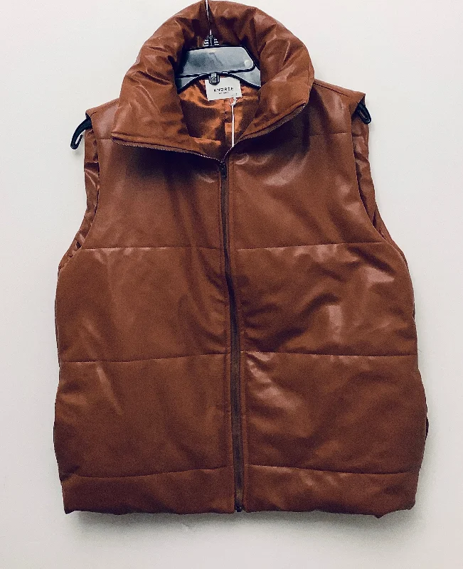 Vest Puffer & Quilted By Andree By Unit In Brown, Size: S Refined Men's European