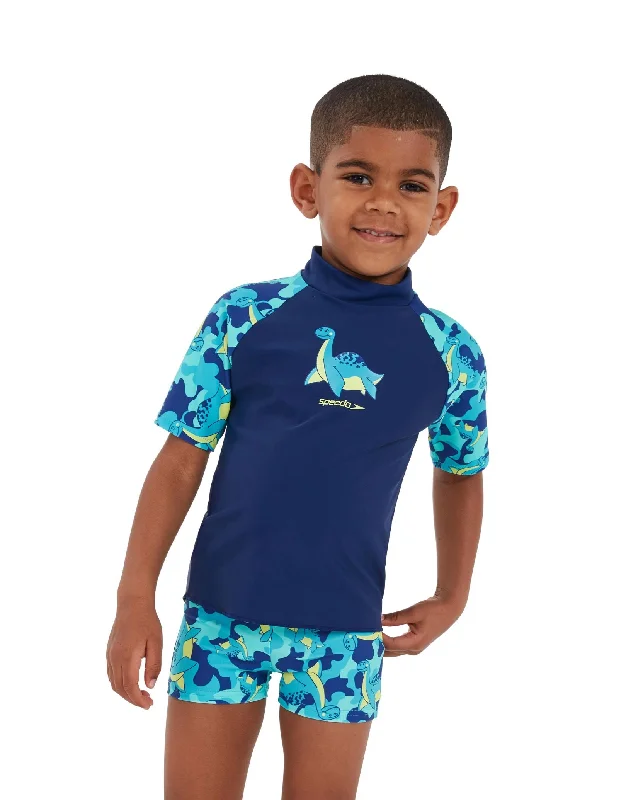 Tots Boys Printed Sun Protection Set - Blue Youthful Men's Anime