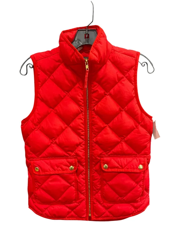 Vest Puffer & Quilted By J. Crew In Red, Size: Xxs Gym