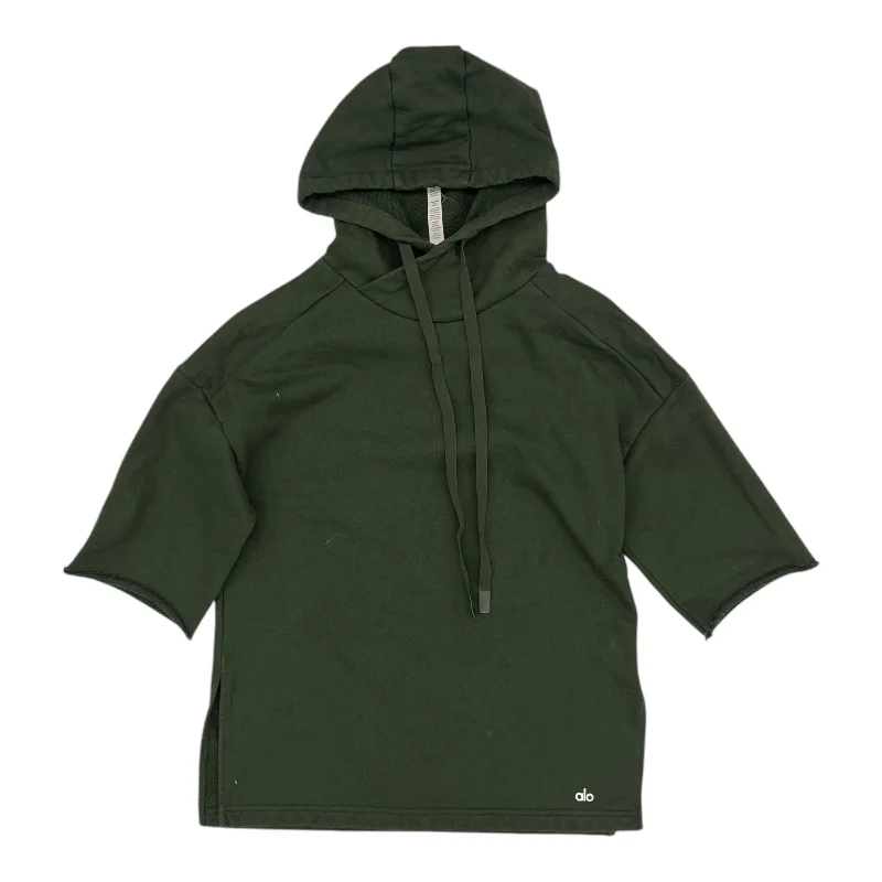 Athletic Sweatshirt Hoodie By Alo In Green, Size:Xs Monochromatic Office Style