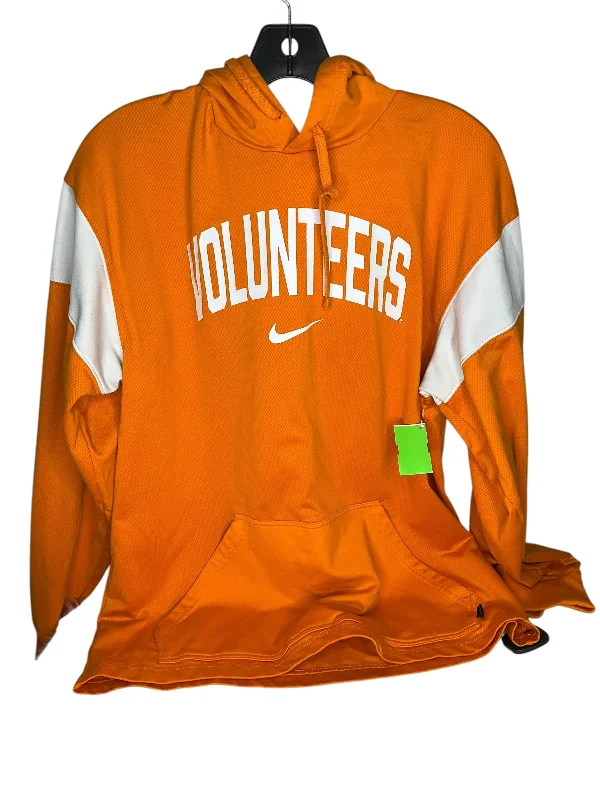 Athletic Sweatshirt Hoodie By Nike In Orange & White, Size: Sp Confident Men's Power
