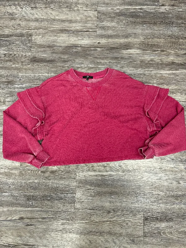 Sweatshirt Crewneck By 7 For All Mankind In Red, Size: L Stylish Men's Neon
