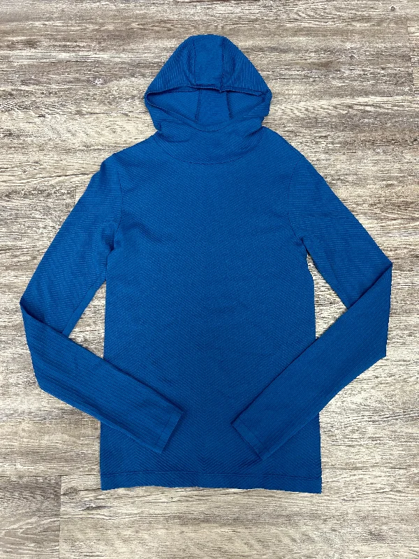 Athletic Sweatshirt Hoodie By Athleta In Blue, Size: S Trendy Men's Oversized