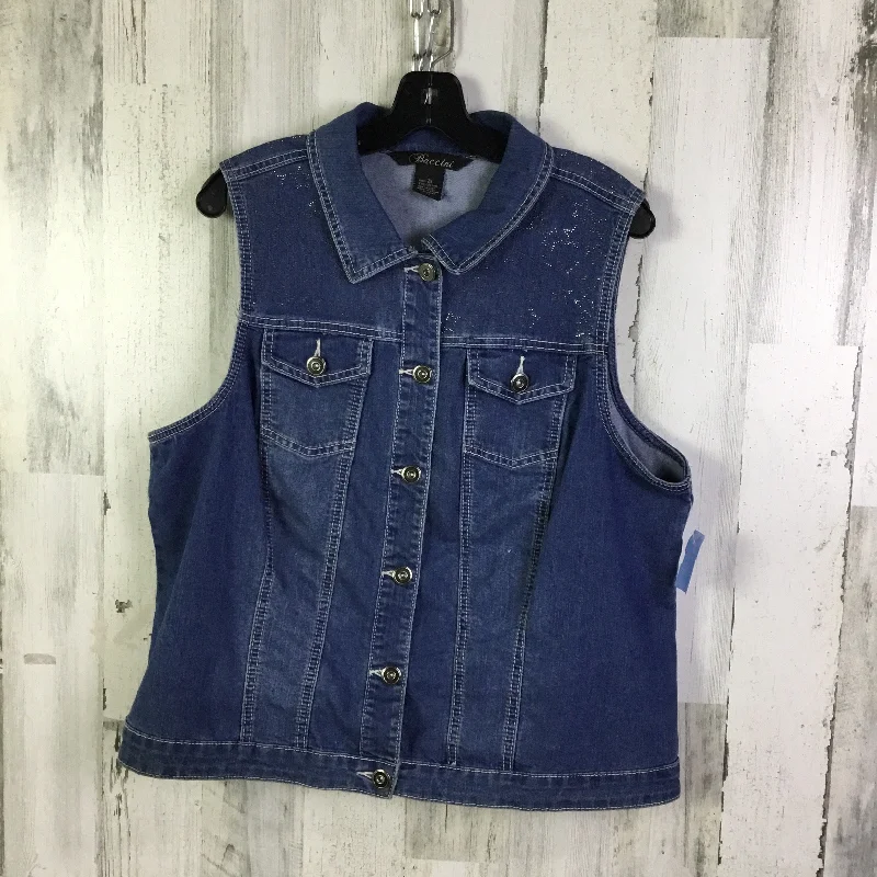 Vest Other By Baccini In Blue Denim, Size: 2x Earthy Men's Hemp