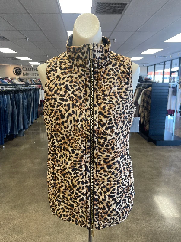 Vest Puffer & Quilted By Chicos In Animal Print, Size: Xs Cozy Men's Winter