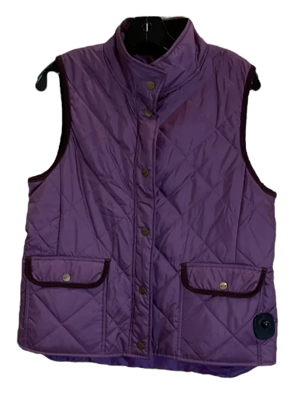 Vest Puffer & Quilted By Evan-picone In Purple, Size: M Vacation