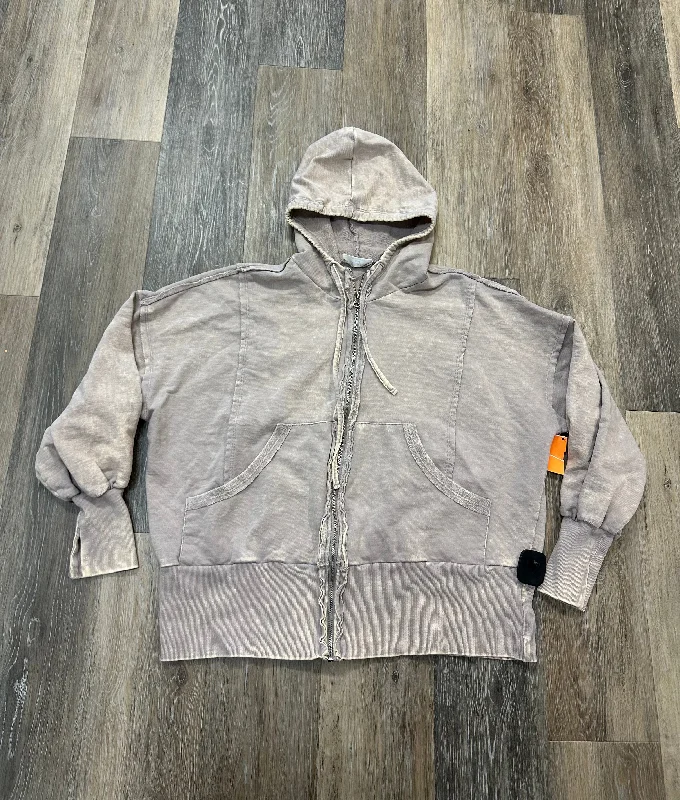 Sweatshirt Hoodie By Zenana Outfitters In Tan, Size: S Dynamic Men's Moto