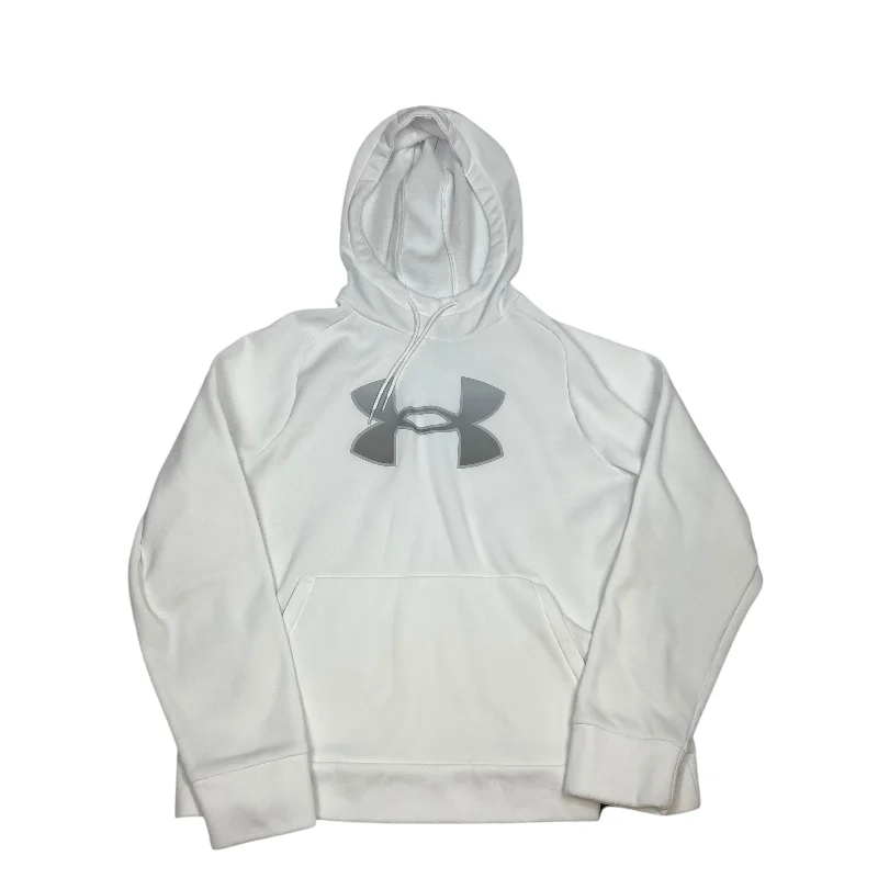 Athletic Sweatshirt Hoodie By Under Armour In White, Size: L Rugged Men's Outdoor 