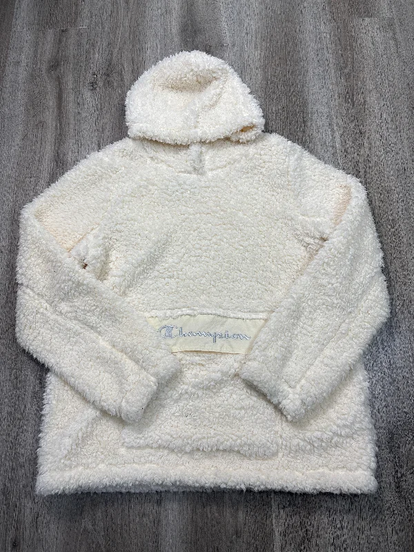 Sweatshirt Hoodie By Champion In White, Size: L Cool Men's Skate