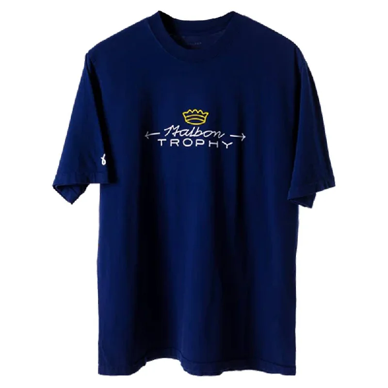 Malbon Trophy Golf T-Shirt Navy - FW24 Dynamic Men's Glow