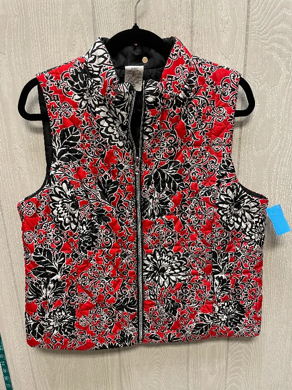 Vest Puffer & Quilted By Ruby Rd In Black & Red, Size: L Streetwear Style