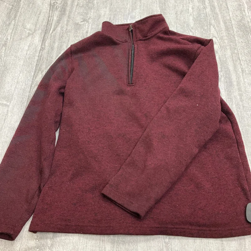 Sweatshirt Collar By Beverly Hills Polo Club In Maroon, Size: L Athletic Men's High